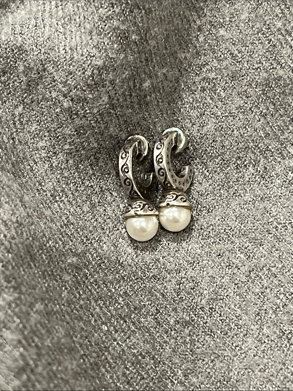 Brighton Mini Pearl Hoop Earrings